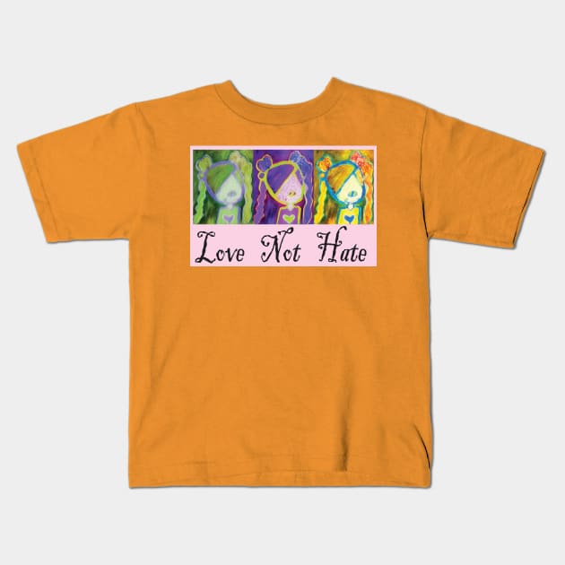 Love not Hate Kids T-Shirt by backline